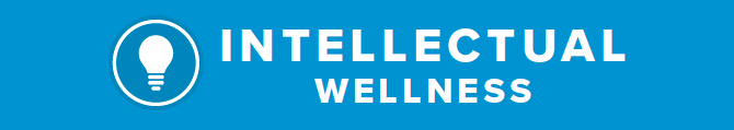 blue banner with white text intellectual wellness