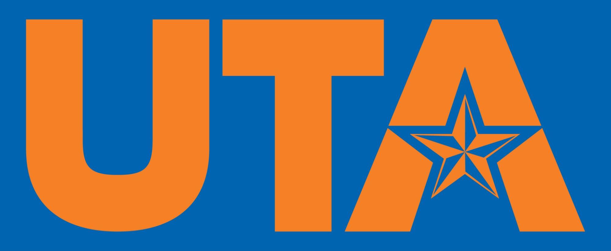 orange short logo on blue background