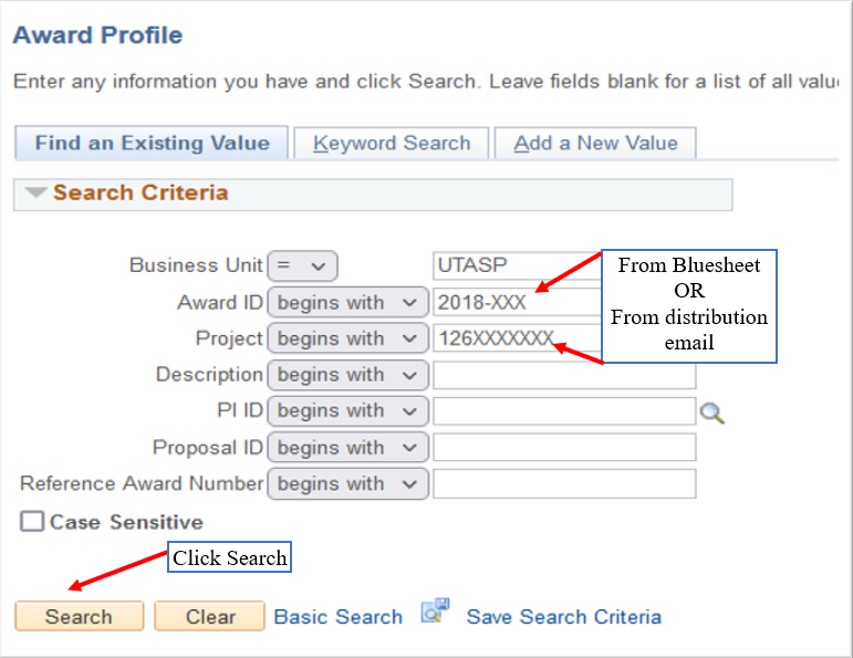 MENTIS Award Profile navigation